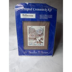 Needles N Hoops Barnyard Goose 431 Printed Cross Stitch Kit Farm Country